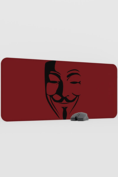 mousepad bastir V for Vendetta V2 90X40 XXL Gaming Rubber Non-Slip Base Mouse...