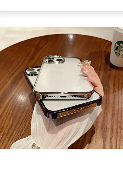 SMD İphone 14 pro uyumlu max glass serisi sert slikon şefaf telefon klıfı