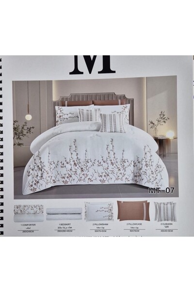 alzawia Plain double bed sheet, microfiber summer fabric, cool material, 8 pi...