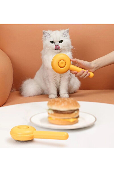 esplendor Hamburger Shaped Automatic Cleaning Pet Brush