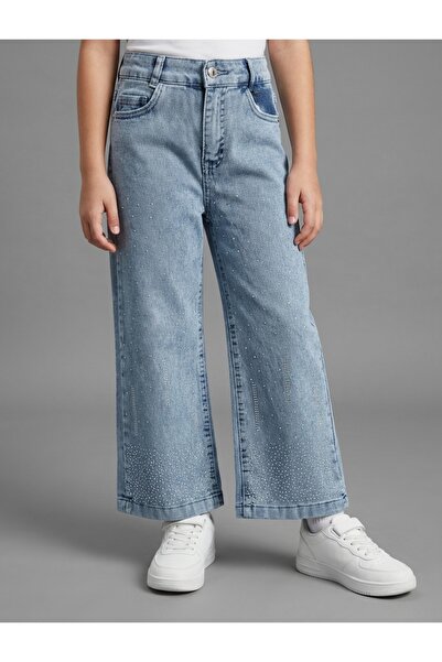 Tati Devojčice, debele Sa likrom elastične traperice Sa kamenčićima