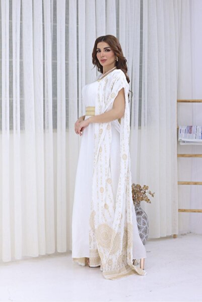 modern designer جلابية رمضان فخمة بالشال