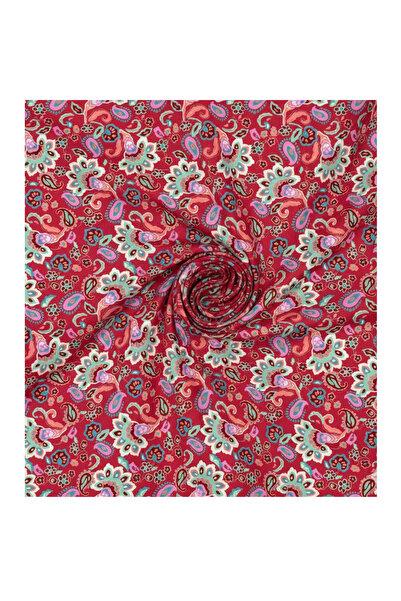 podyum baskı Kırmızı Etnik Desenli Dijital Baskılı Perde, Koltuk Kumaşı, Kırl...