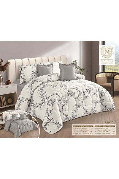 NAJMA Luxurious summer bedspread set for Lina, 6 pieces, with elegant designs.