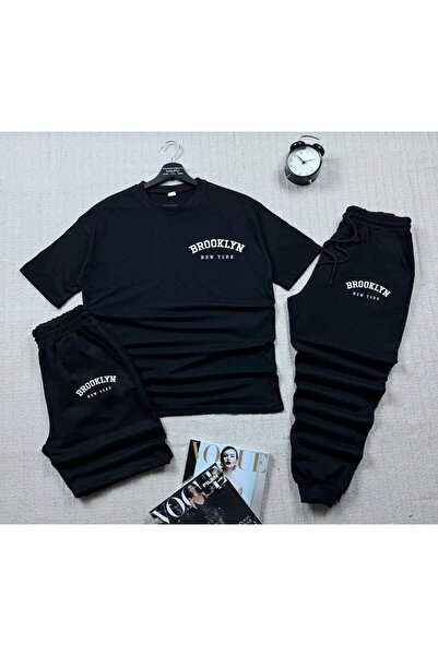 FS CABİN مجموعة بروكلين مطبوع قصة فضفاضة الجديدة مكونة من 3 قطع