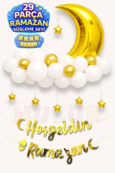 Huzur Party Store Yeni Sezon 2026 Hoşgeldin Ramazan Bayramı Ayı Balon Süsleme...