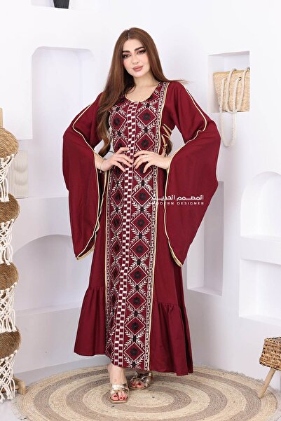 modern designer Luxurious Eid jalabiya with gold embroidery