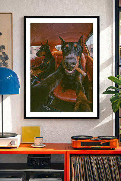 Koi Art Design Μοντέρνος πίνακας ζωγραφικής με μαύρο πλαίσιο, μονοκόμματος, μ...