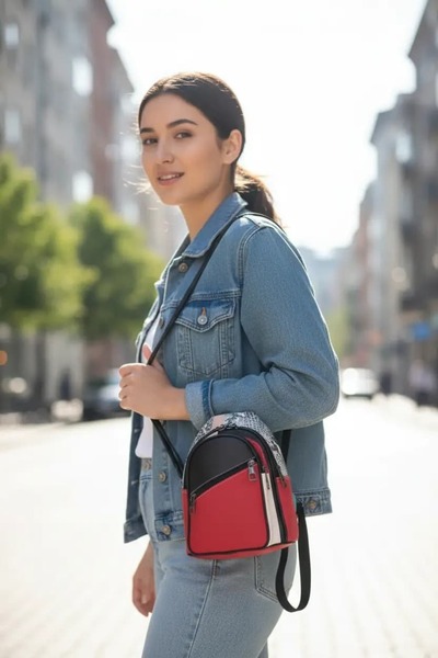 ELİTE NOVA SHOPPİNG Genuine Leather Multi-Compartment Bady Bag Unisex