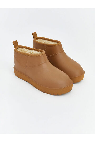 LC Waikiki Lcw Steps Beige Women's Boots with Fur Inside