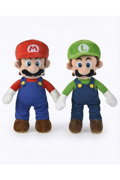 REZZOSS مجموعة ألعاب سوبر ماريو بروس القطيفة، 50 سم، ماريو ولويجي، توأمان، شخ...