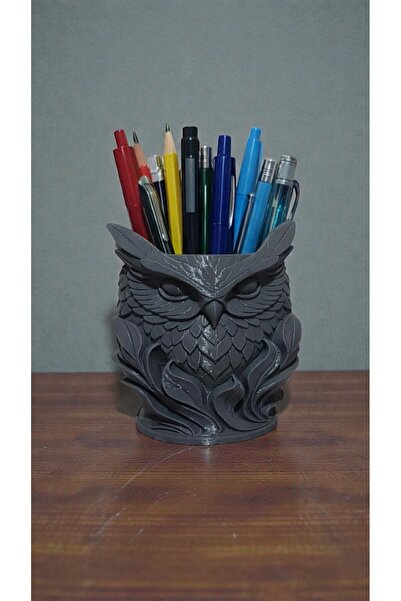krh 3d print Decorative Owl Pen Holder |   Desktop Pen Organizer |   Stylish ...