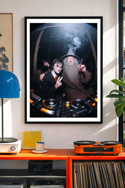 Koi Art Design Μοντέρνος πίνακας ζωγραφικής με μαύρο πλαίσιο, μονοκόμματος, μ...