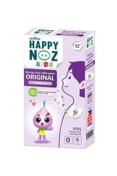 Happy Noz Kids Runny Nose Relief Patch Original – Organic Onion Oil, 12h Long...