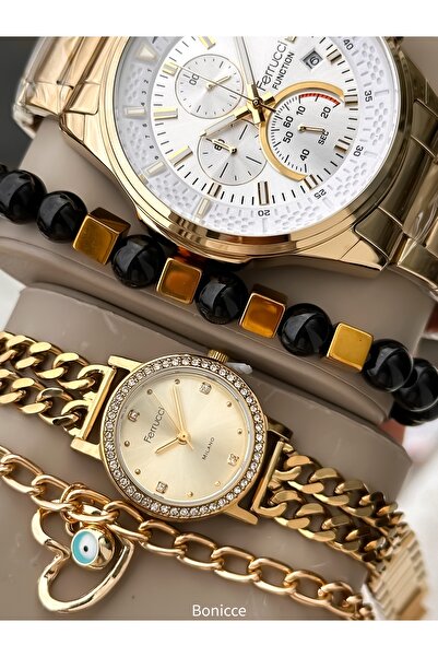 Ferrucci Valentine's Day Gift, Yellow Gold Color Steel Cord, in Gift Package ...