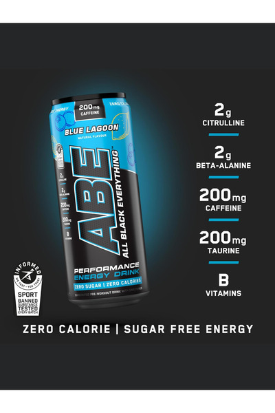 applied nutrition بري وورك اوت ايه بي ايه مشروب طاقة بلو لاقون-شدة 12 حبة - ABE Energy Drink 12 Pieces