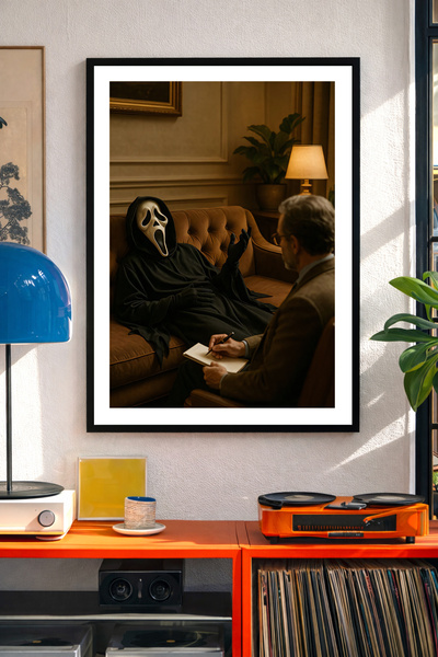 Koi Art Design Μοντέρνος πίνακας ζωγραφικής με μαύρο πλαίσιο, μονοκόμματος, μ...