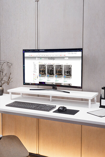 KODIGU 90x20cm Monitör Standı | Ergonomik Monitör Standı | Boyun için Monitör...