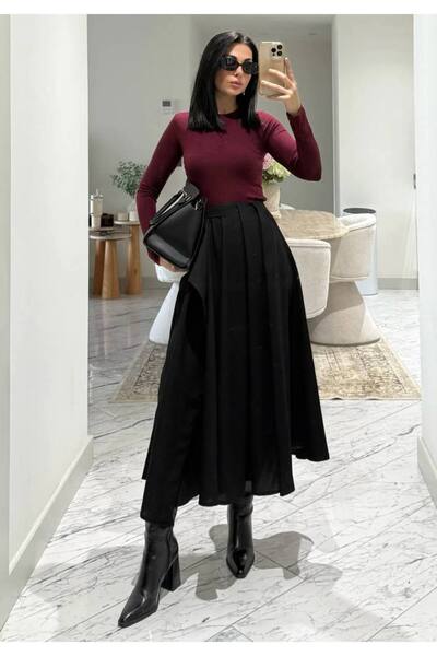 Butik Beyza Buckle Detailed Pareo Skirt
