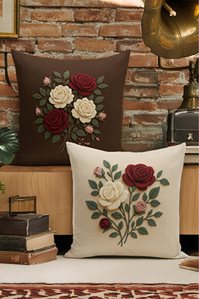 Bertille Home Double Side Digital Printed Set of 4 Throw Pillow Covers (Punch...