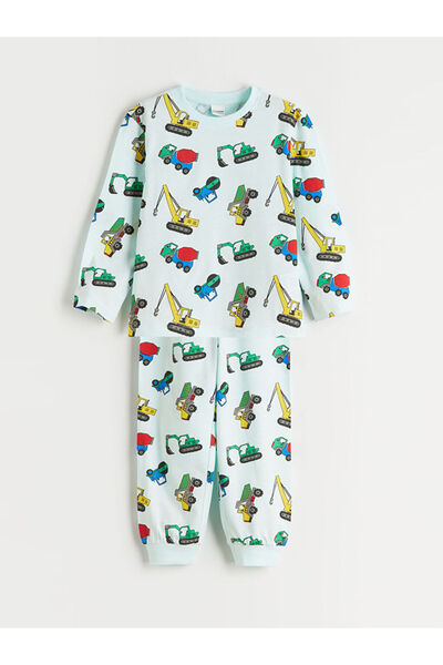 LC Waikiki RMZ GİYİM FARKIYLA طقم بيجامة قطنية مطبوعة للأولاد