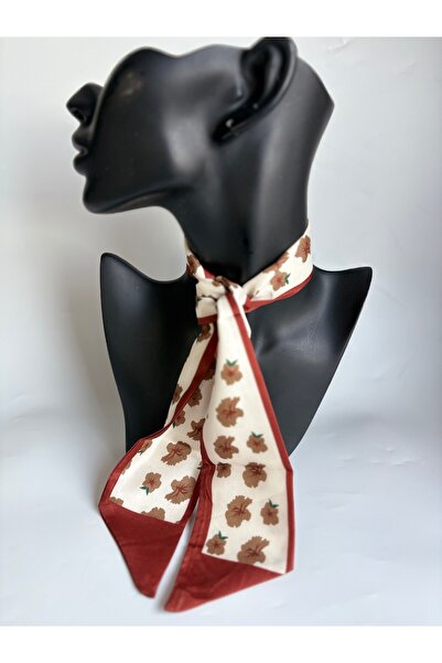 BHR AKSESUAR وشاح رفيع منقوش، شريط (6×85 سم)