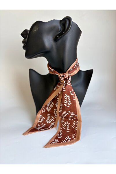 BHR AKSESUAR وشاح رفيع منقوش، شريط (6×85 سم)