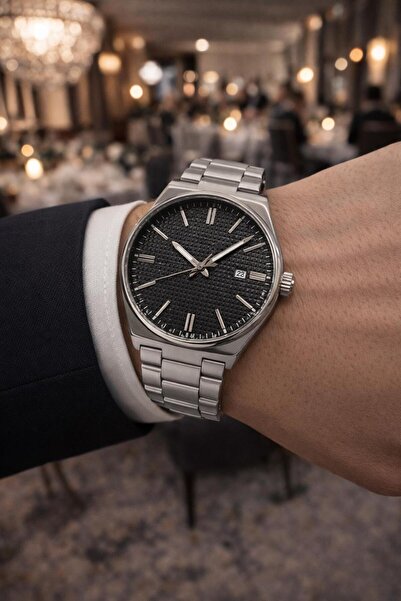 LOOQ Çelik Kordon Takvimli Erkek Kol Saati