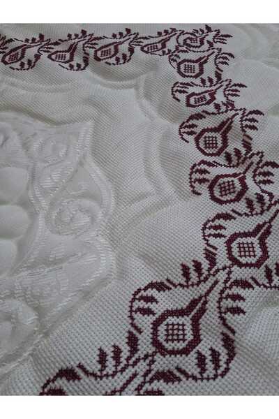 SARRA HOME El İşlemesi Kanaviçe Seccade - Geleneksel Çeyizlik Namazlık - Krem...