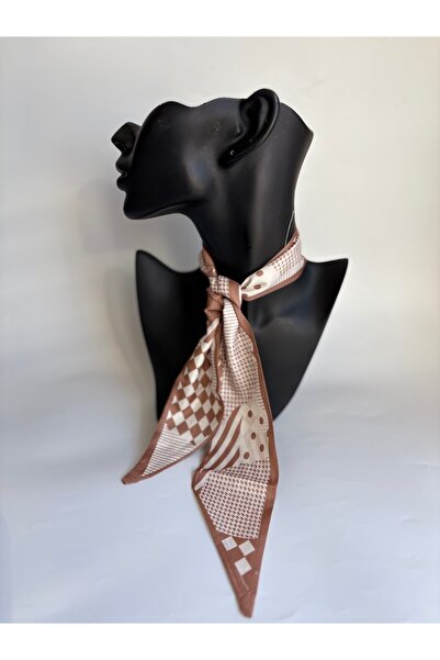 BHR AKSESUAR وشاح رفيع منقوش، شريط (6×85 سم)