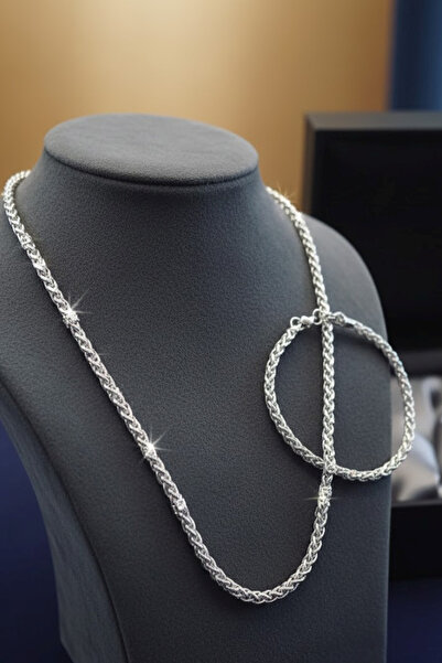 Kusakli King Model Twisted Necklace and Bracelet Set