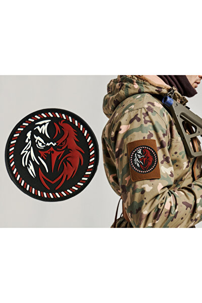 ALKAN ASKERİ MALZEMELER VE TEKSTİL Kartal Desenli Silikon Arma, Patch, Peç Mo...