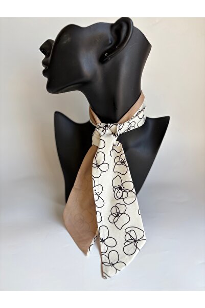 BHR AKSESUAR وشاح رفيع منقوش، شريط (6×85 سم)