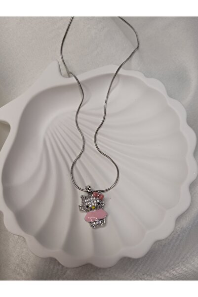staınless steel Hello Kitty Fotoğraf Konulabilir Kolye