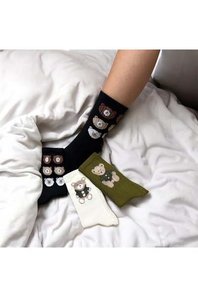 NF GLCN Teddy Bear Socks 3-Pack