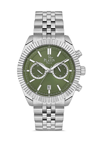 Platin Pierre Pl-1287Ga-A10A Steel Cord Functions Active Men's Wristwatch