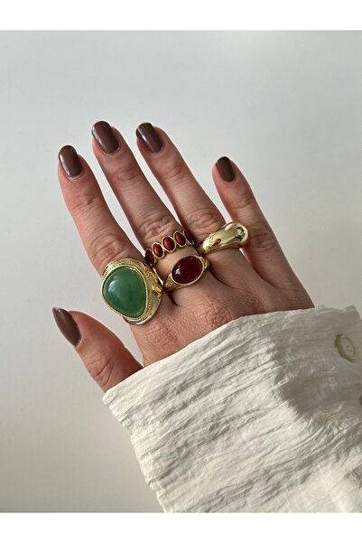 Charmist Renkli çoklu yüzük seti