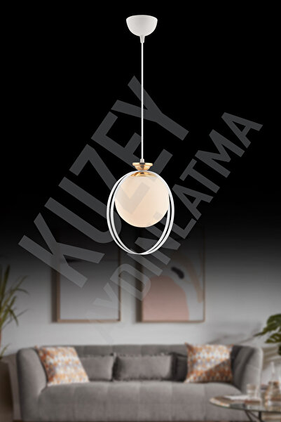 KUZEY AYDINLATMA BUSE TEKLİ GLOP CAMLI MODERN LÜKS ŞIK AVİZE AYDINLATMA