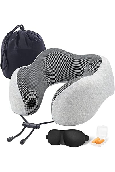 Generic SKY-TOUCH Travel Pillow Set, 100% Pure Memory Foam Neck Pillow, U-Sha...