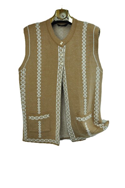 elma abone Women's Winter Beard Knitting Vest