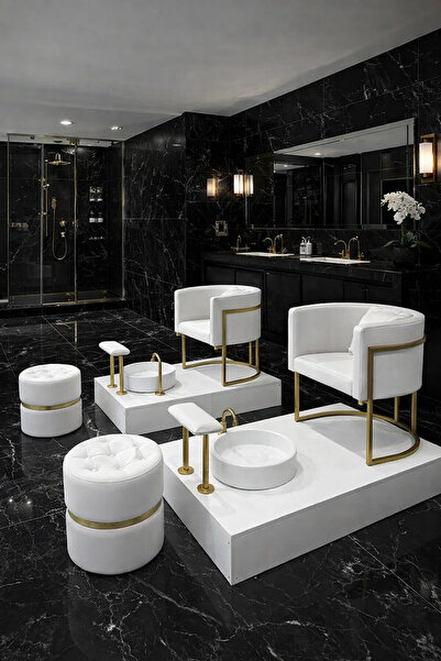 TİTANYUM CHAİR pedikür sandalyesi tam set Lavobo musluklu