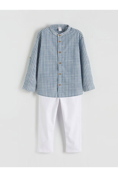 LC Waikiki Πουκάμισο και παντελόνι για αγόρια LCW baby Ecru Hakim Collar