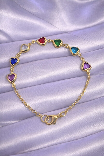 ALYA Renkli Kalpli Bileklik