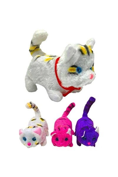 Luminoo SEVİMLİ OYUNCAK PELÜŞ KEDİ YÜRÜYEN SESLİ PİLLİ 15 CM - TEKLİ