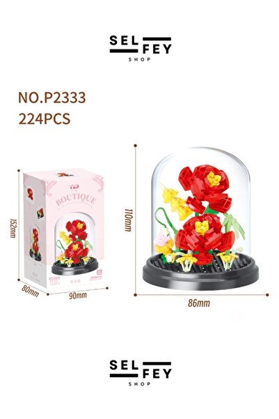 Luminoo Yapı OyuncakModel Fanuslu Çiçek Buketi Boutique Koleksiyonu 3/4