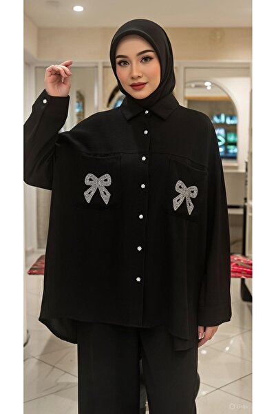 EB SCARF Linen Double Suit with Embroidery Detailing