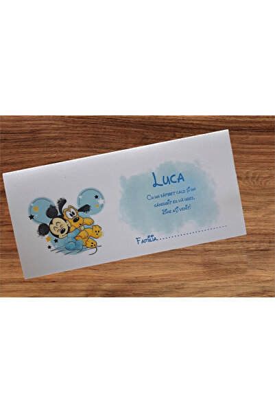 Aela.alc Plicuri de bani botez personalizabile temetica micky set 10