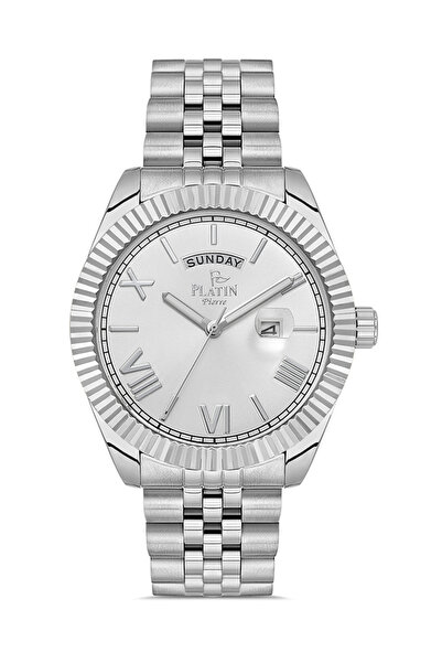 Platin Pierre Hds-pl-1255ga-a1 men's steel band calendar watch