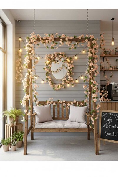 BUKET X Yapay Somon Sarkan Sakura 2 Metre Sarmaşık Zarif Dekorasyon Önerisi