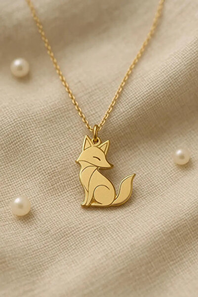 N!da Jewelry 925 Ayar Gümüş Tilki Kolye